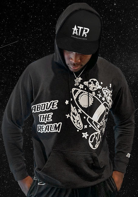 ATR | ABOVE THE REALM Black Pullover Hoodie