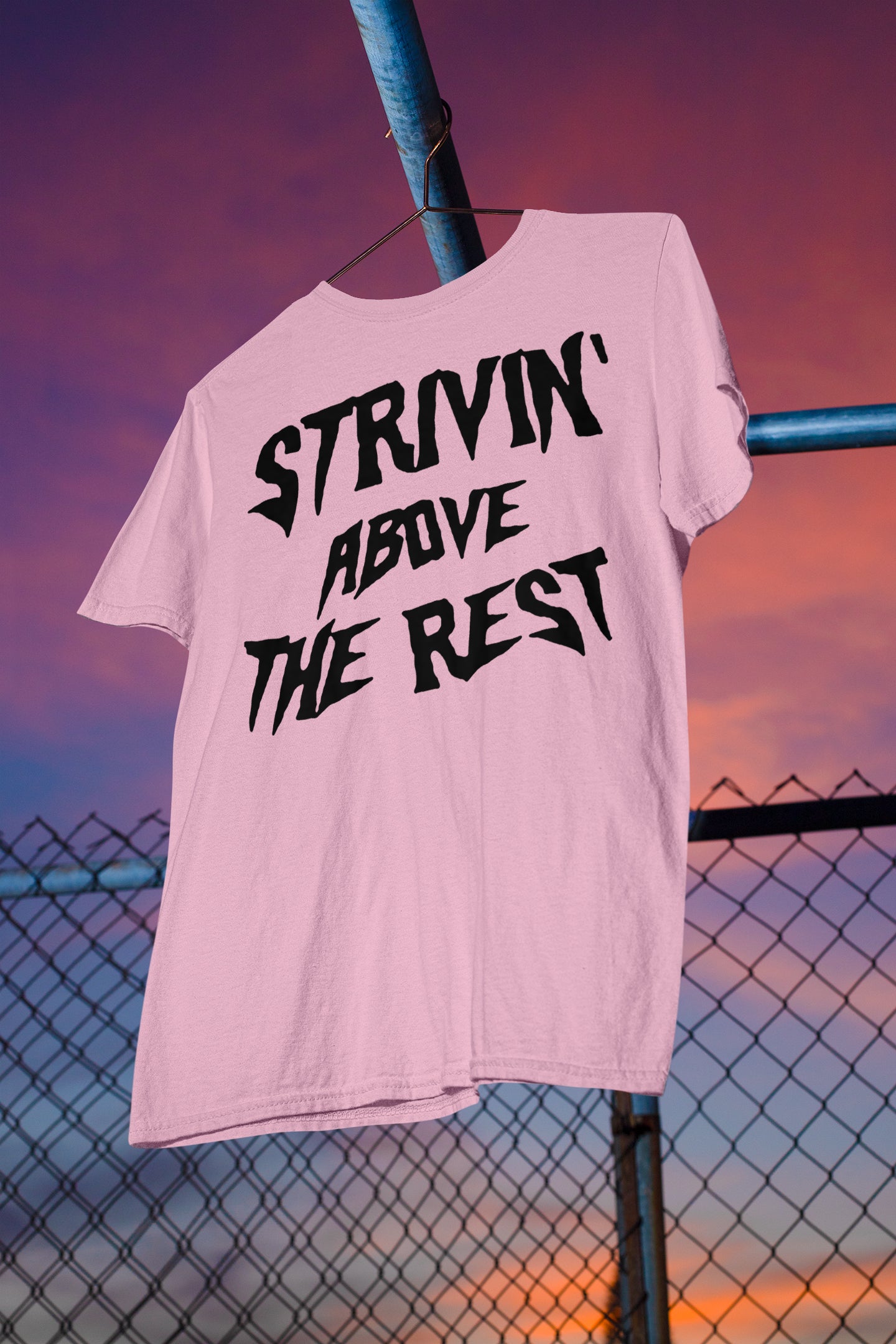 ATR | STRIVIN' ABOVE THE REST Light Pink Short Sleeve Tee